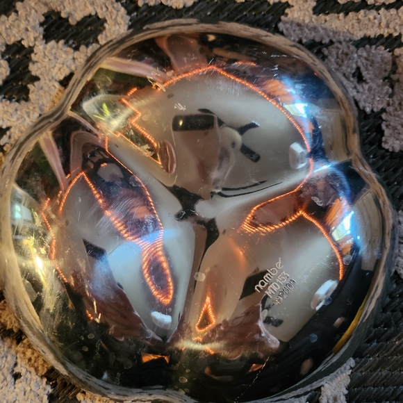 Nambe Brown and Silver Tri-Section Bowl - Picture 2 of 4